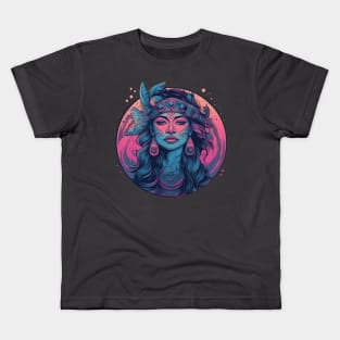 Native Shaman Magic Woman Kids T-Shirt